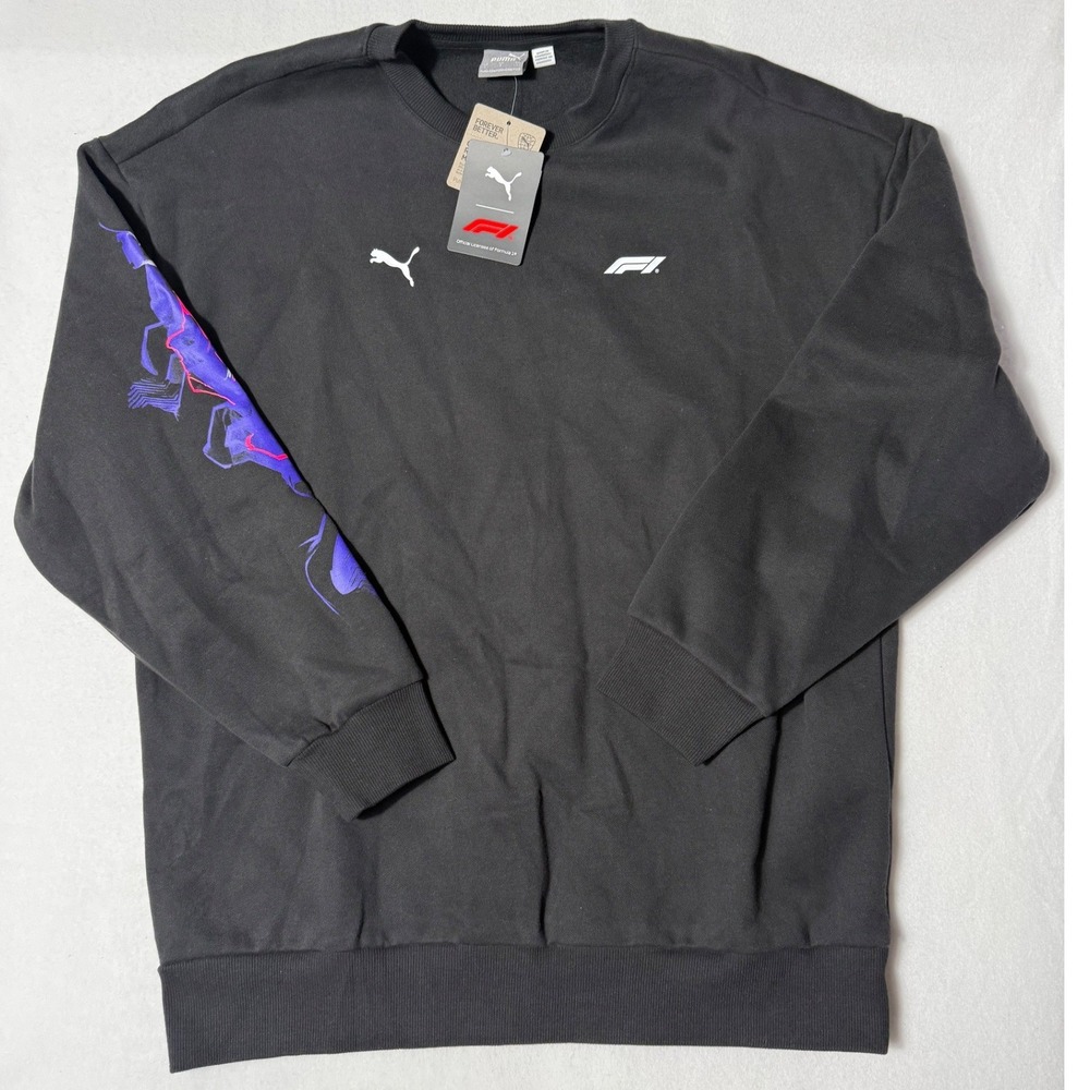 Puma Formula‎ 1 F1 Neon Energy Sweatshirt Black Men's L